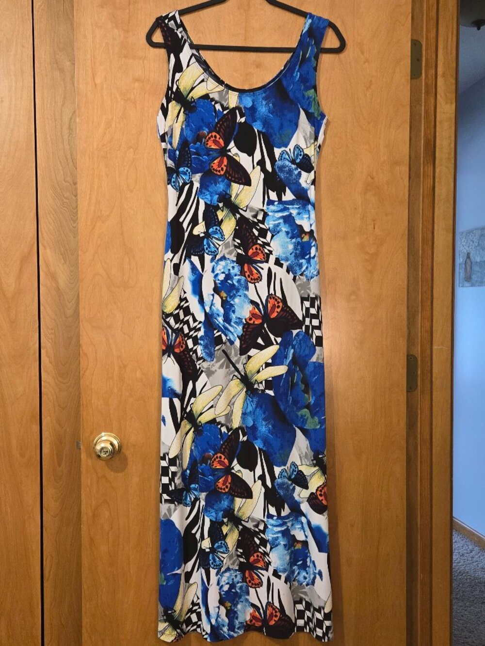 Frank Lyman  Sleeveless Colorful Maxi dress US Women’s 6 Artsy Nature